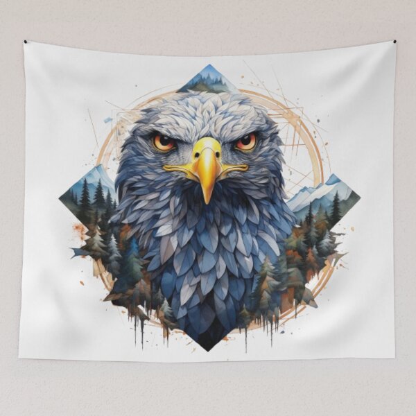 Item preview, Majestic Eagle – Geometric Wildlife Art Design designed and sold by AvanasShop.