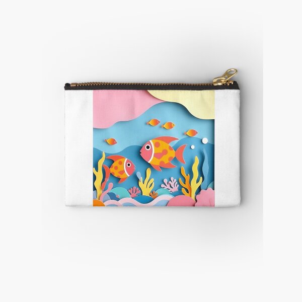 Item preview, Colorful Paper Collage Goob Lagoon Fish designed and sold by sharon1210.