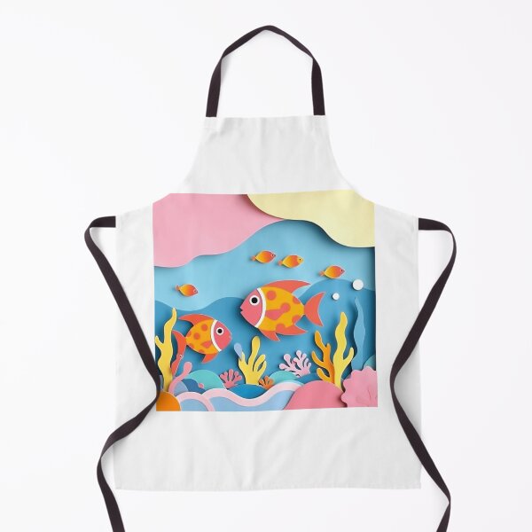 Item preview, Colorful Paper Collage Goob Lagoon Fish designed and sold by sharon1210.