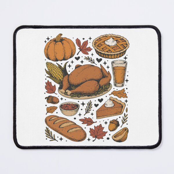 Item preview, Festive Fall Feast Tee – Vintage Turkey and Pumpkin Pie Design designed and sold by TeeByDesignsCo®.