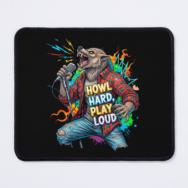 Item preview, Punk Rock Werewolf Singer Illustration designed and sold by SholoStudio.