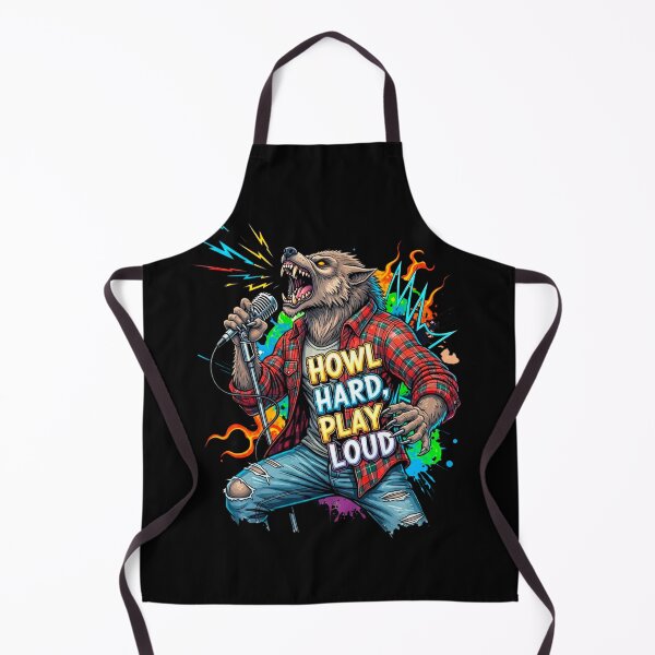 Item preview, Punk Rock Werewolf Singer Illustration designed and sold by SholoStudio.