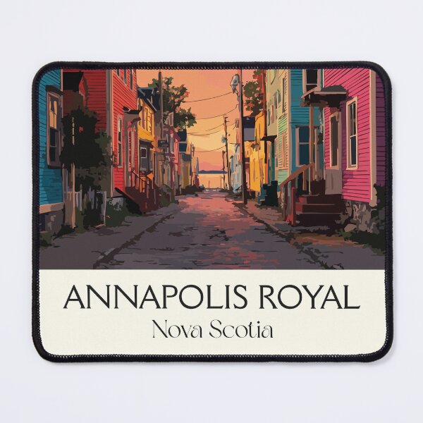 Item preview, Annapolis Royal Nova Scotia | Historic Town Street Scene Art designed and sold by TuncGK.