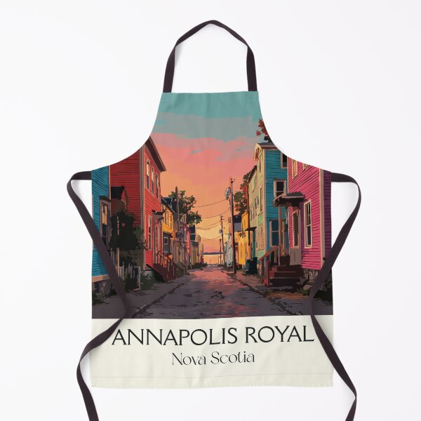 Item preview, Annapolis Royal Nova Scotia | Historic Town Street Scene Art designed and sold by TuncGK.