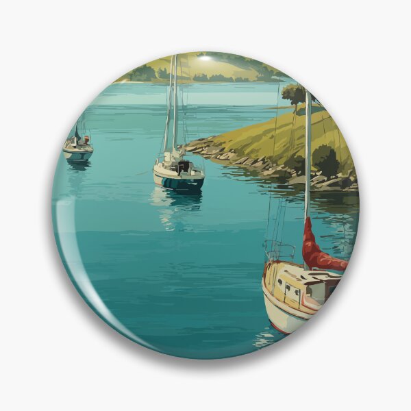 Item preview, Baddeck Nova Scotia | Bras d'Or Lake Sailing Harbour Art designed and sold by TuncGK.