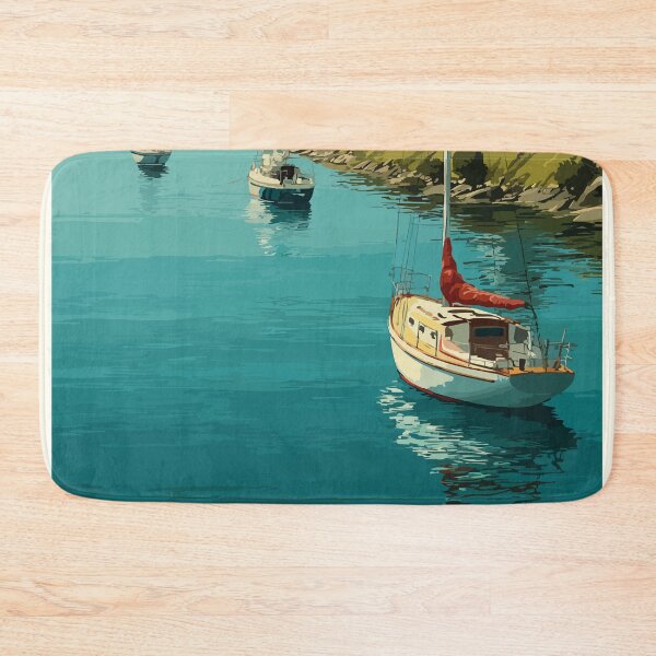Item preview, Baddeck Nova Scotia | Bras d'Or Lake Sailing Harbour Art designed and sold by TuncGK.