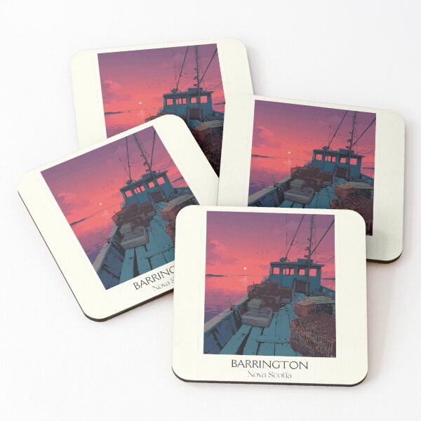 Item preview, Barrington Nova Scotia | Lobster Fishing Boat Sunset Art designed and sold by TuncGK.