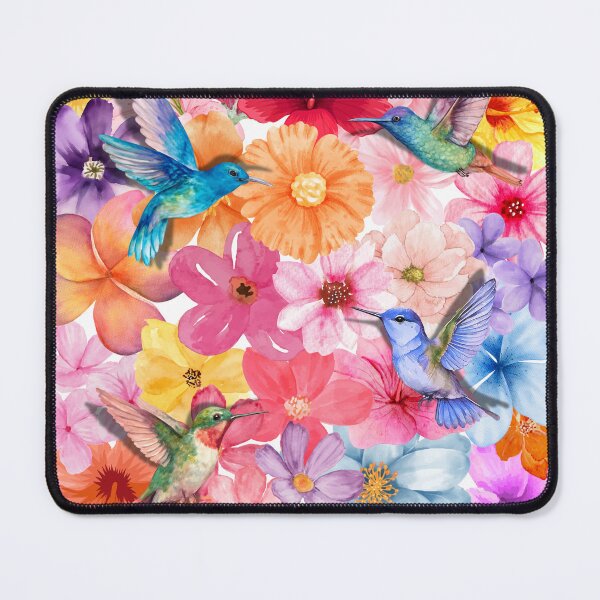Item preview, Hummingbirds with floral background designed and sold by Karitza Daniela.