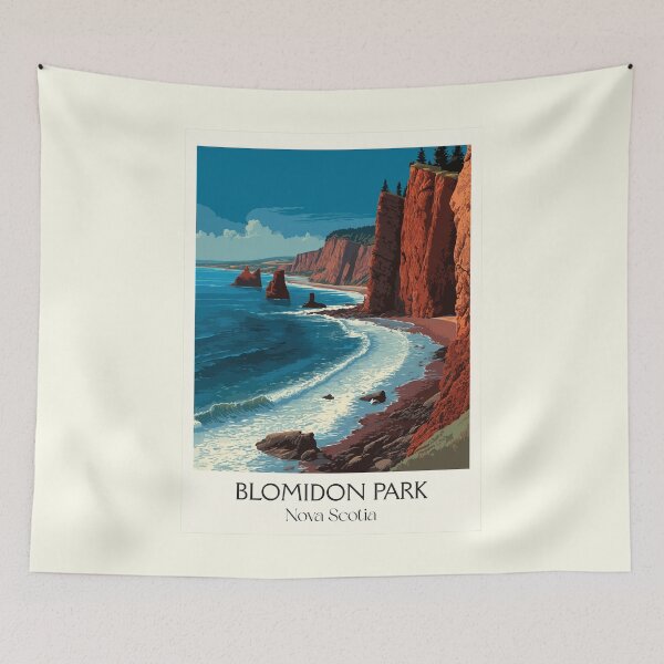 Item preview, Blomidon Park Nova Scotia | Minas Basin Red Cliffs Art designed and sold by TuncGK.