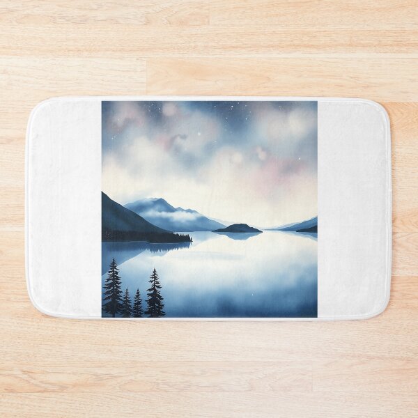 Item preview, Galaxy-Inspired Waterton Lakes Watercolor designed and sold by sharon1210.