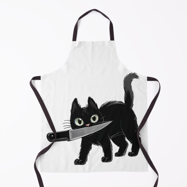 Item preview, Black Cat Holding Knife Cute but Dangerous designed and sold by TeeARTHY.