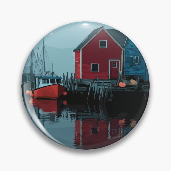 Item preview, Canso Nova Scotia | Historic Fishing Town Harbour Art designed and sold by TuncGK.