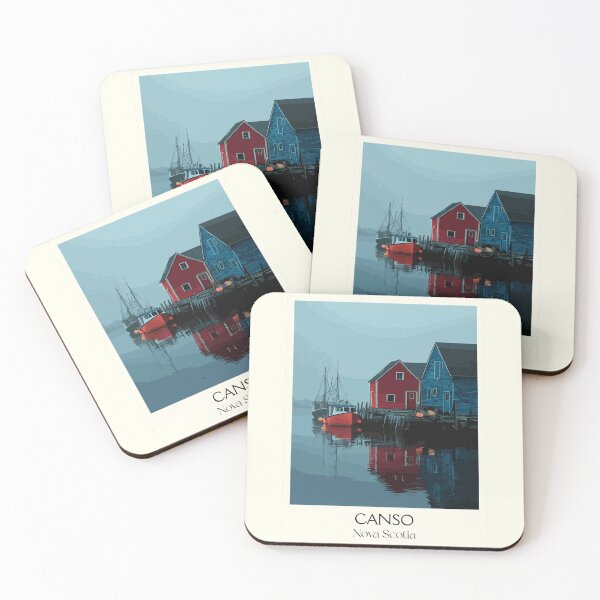Item preview, Canso Nova Scotia | Historic Fishing Town Harbour Art designed and sold by TuncGK.