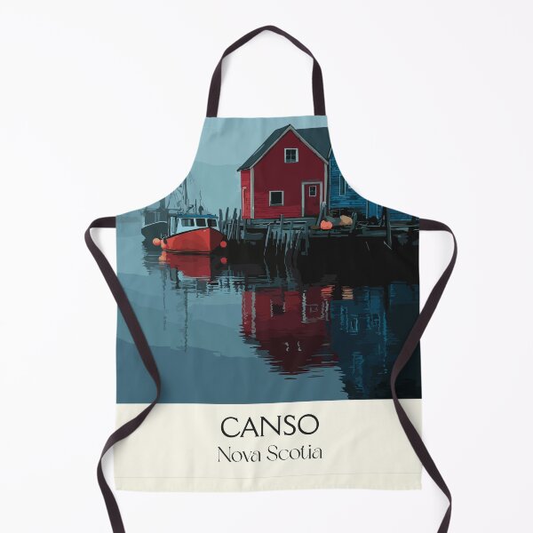 Item preview, Canso Nova Scotia | Historic Fishing Town Harbour Art designed and sold by TuncGK.