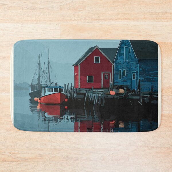 Item preview, Canso Nova Scotia | Historic Fishing Town Harbour Art designed and sold by TuncGK.