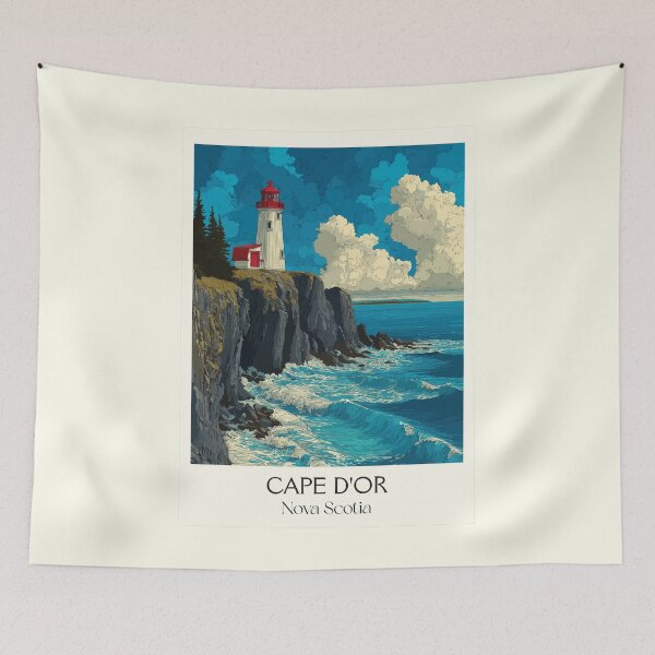 Item preview, Cape d'Or Nova Scotia | Fundy Lighthouse Scenery Art designed and sold by TuncGK.