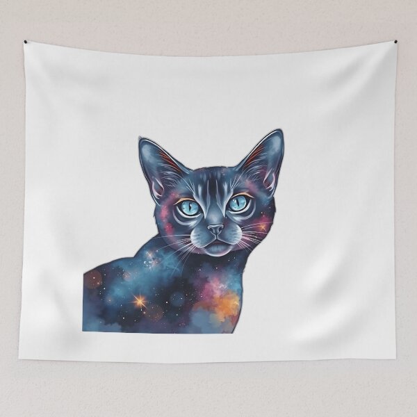 Item preview, Galaxy Xray Cat Watercolor Art designed and sold by sharon1210.