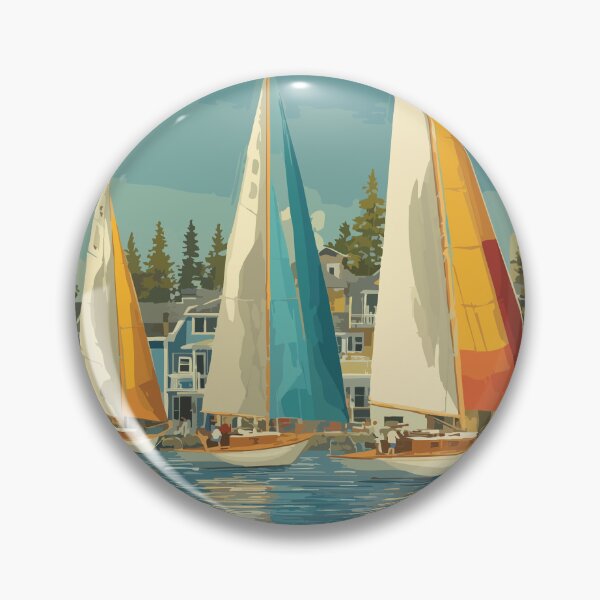 Item preview, Chester Nova Scotia | South Shore Sailing Regatta Art Print designed and sold by TuncGK.