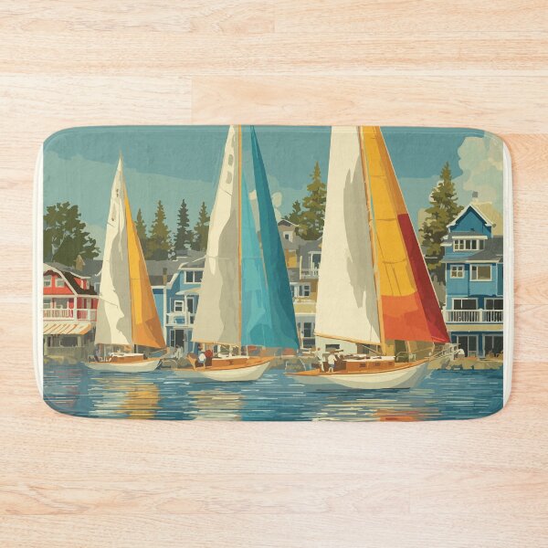 Item preview, Chester Nova Scotia | South Shore Sailing Regatta Art Print designed and sold by TuncGK.