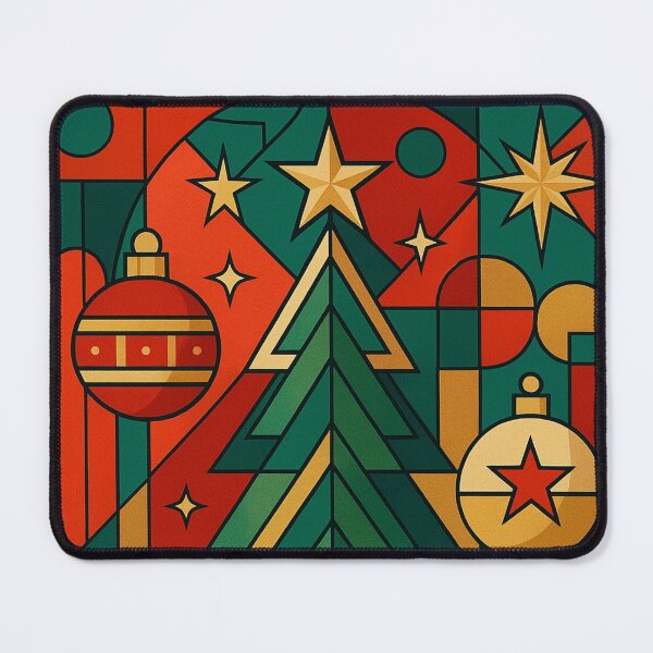 Item preview, Art Deco Christmas Tree: Festive and Geometric Mosaic designed and sold by JonelleTshirts.