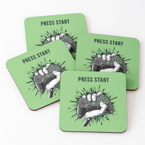 Item preview, "Press Start" Gaming Controller Art designed and sold by InkWeaveShop.