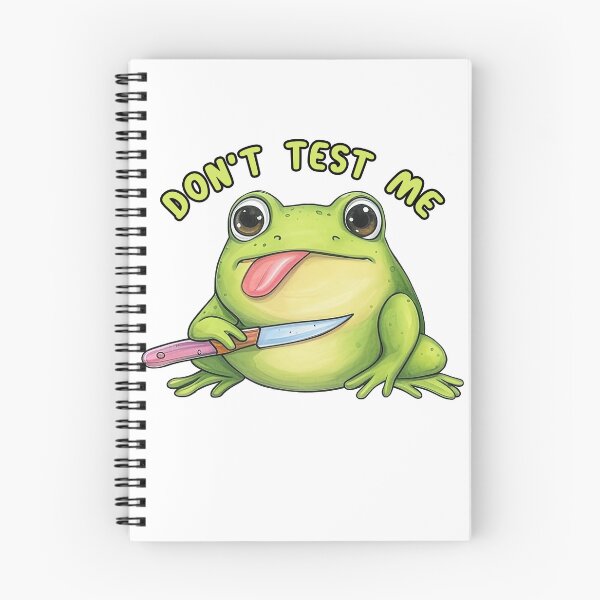 Item preview, Angry Frog Don't Test Me with Knife designed and sold by TeeARTHY.
