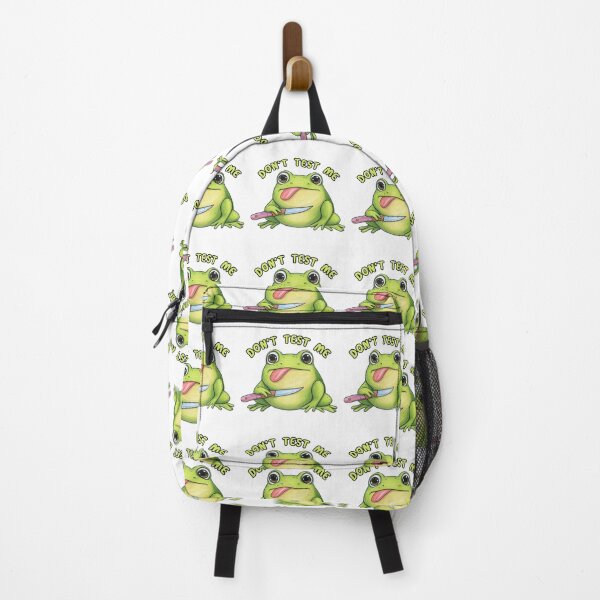 Item preview, Angry Frog Don't Test Me with Knife designed and sold by TeeARTHY.