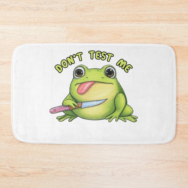 Item preview, Angry Frog Don't Test Me with Knife designed and sold by TeeARTHY.