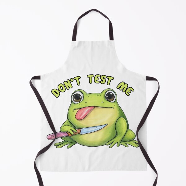 Item preview, Angry Frog Don't Test Me with Knife designed and sold by TeeARTHY.
