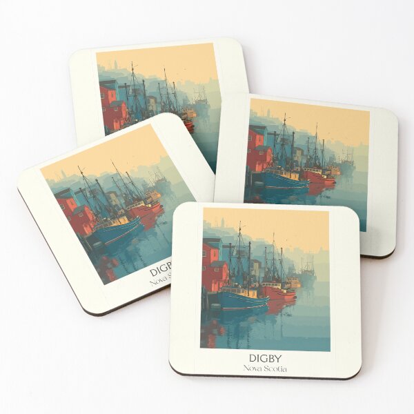 Item preview, Digby Nova Scotia | Scallop Fleet Harbour Art Print designed and sold by TuncGK.