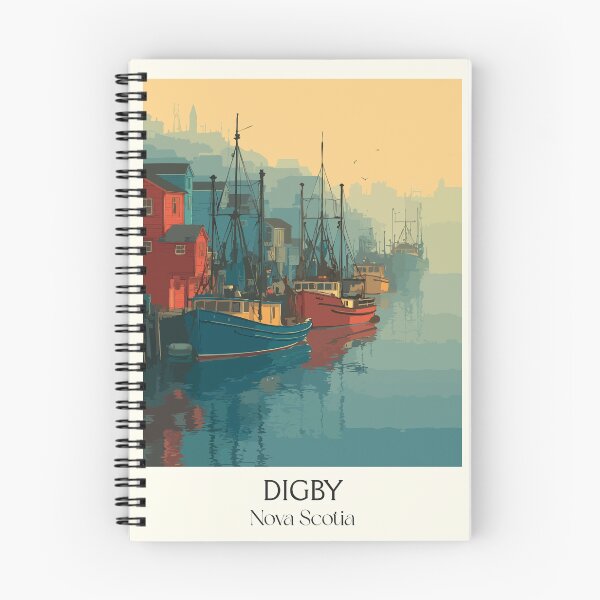 Item preview, Digby Nova Scotia | Scallop Fleet Harbour Art Print designed and sold by TuncGK.