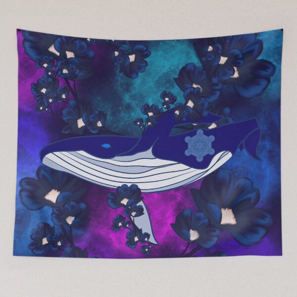 Item preview, Cosmic Whale & Metatron's Flower designed and sold by Herami.