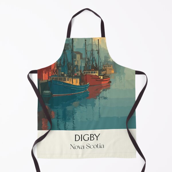 Item preview, Digby Nova Scotia | Scallop Fleet Harbour Art Print designed and sold by TuncGK.