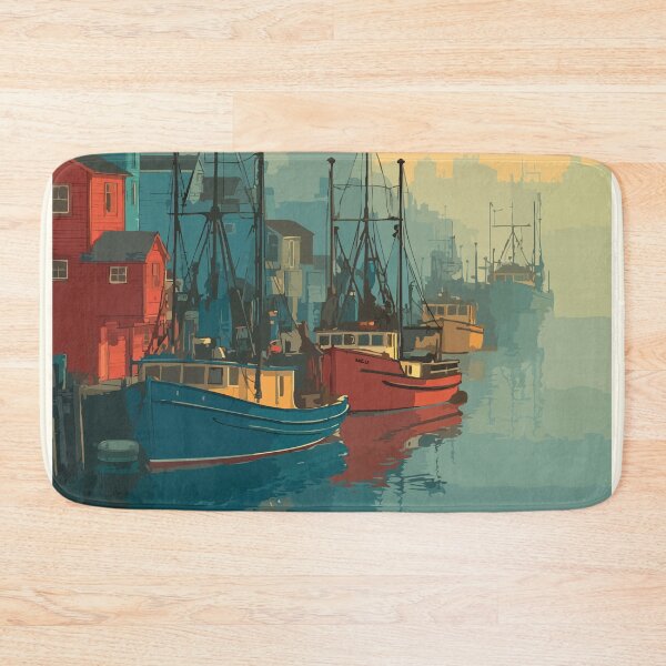 Item preview, Digby Nova Scotia | Scallop Fleet Harbour Art Print designed and sold by TuncGK.
