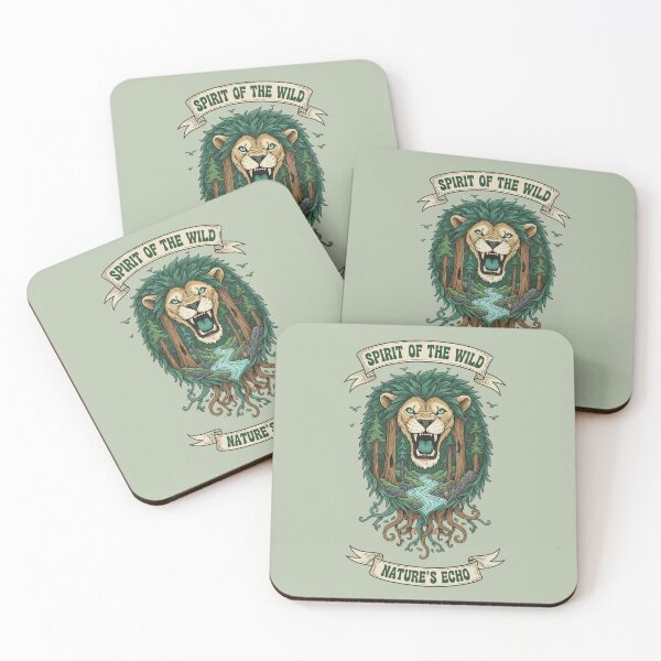 Item preview, Spirit of the Wild Nature's Echo - Majestic Forest Lion Art designed and sold by AwesomeBeyondLimits.