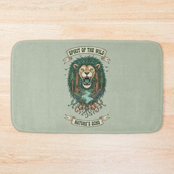Item preview, Spirit of the Wild Nature's Echo - Majestic Forest Lion Art designed and sold by AwesomeBeyondLimits.