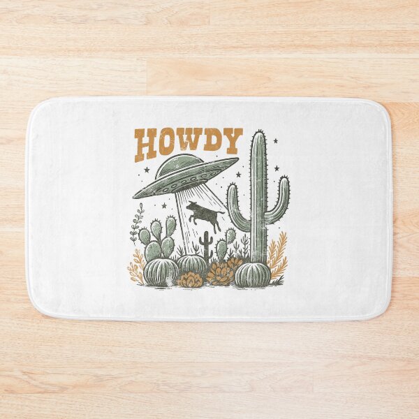 Item preview, Howdy! Cow Tee – Alien Spaceship in Western Desert designed and sold by TeeByDesignsCo®.