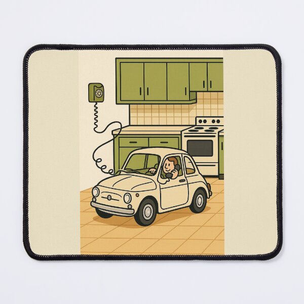Item preview, Vintage Car Phone – Retro Humor Edition designed and sold by BROHLine Studio.