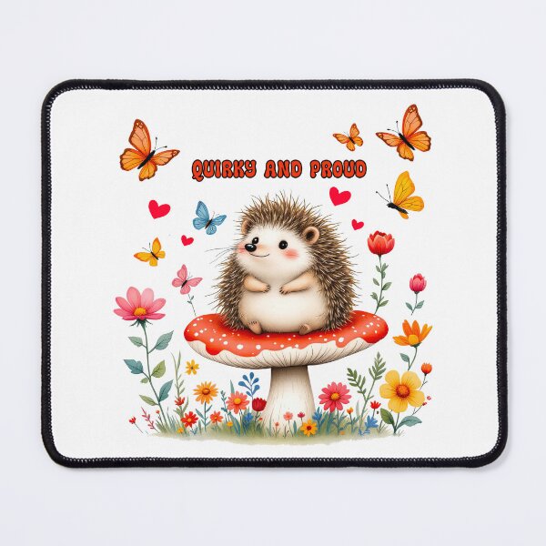 Item preview, Hedgehog Bees and Blooms Floral Mushroom designed and sold by TeeARTHY.
