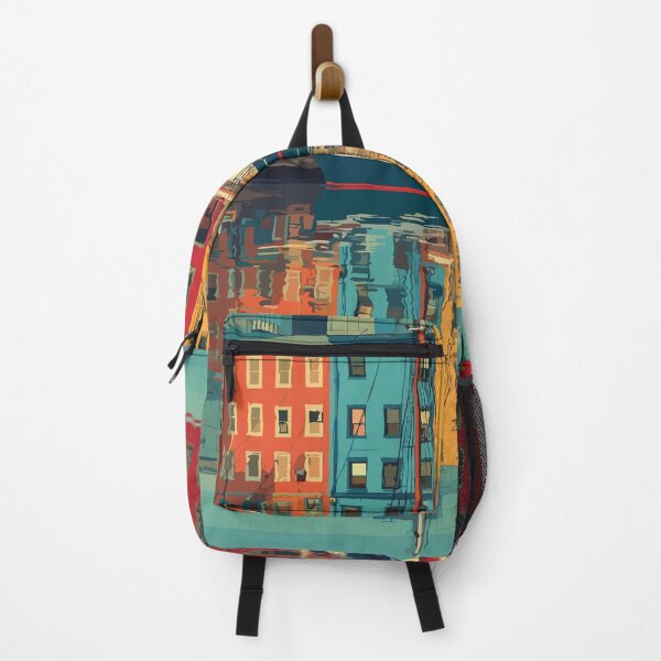 Item preview, Halifax Nova Scotia | Colourful Waterfront Reflection Art designed and sold by TuncGK.