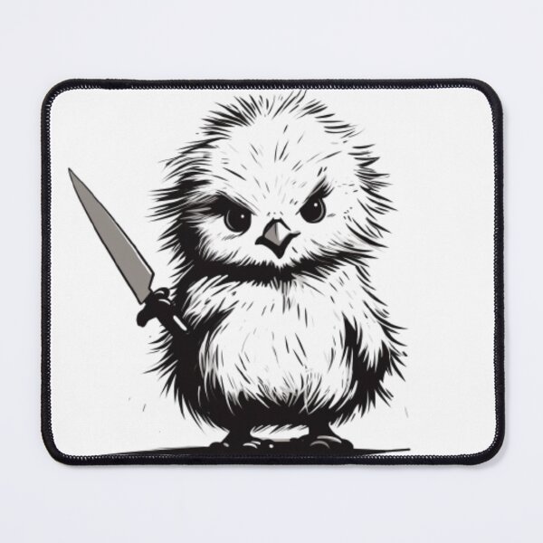 Item preview, Angry Cute Chick with Knife – Funny Dark Humor Cartoon designed and sold by AvanasShop.