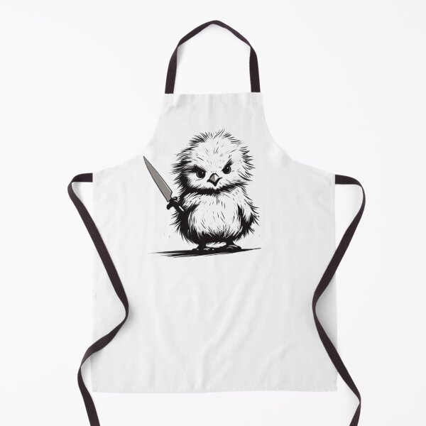 Item preview, Angry Cute Chick with Knife – Funny Dark Humor Cartoon designed and sold by AvanasShop.