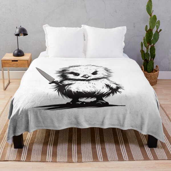 Item preview, Angry Cute Chick with Knife – Funny Dark Humor Cartoon designed and sold by AvanasShop.