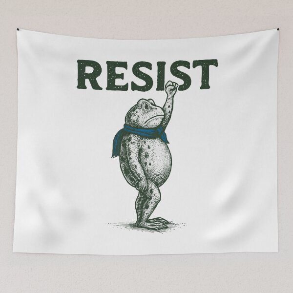 Item preview, Resist Frog Tee – Funny Political Protest Graphic Shirt designed and sold by TeeByDesignsCo®.