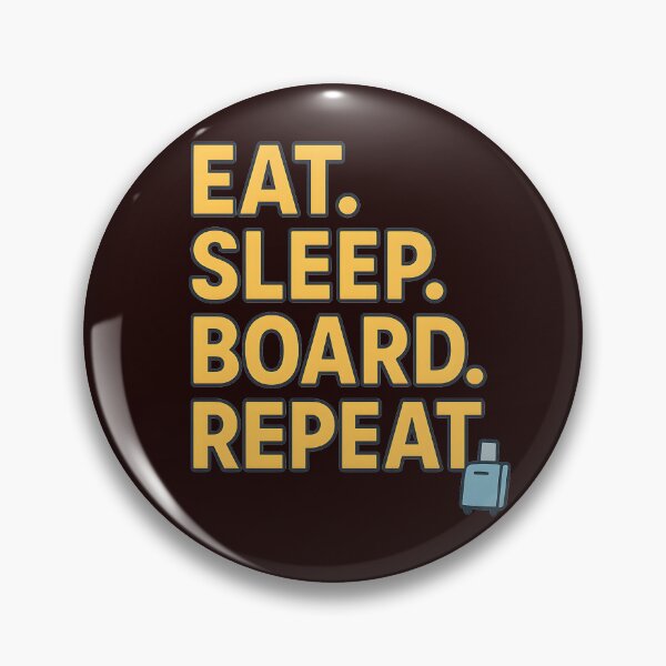 Item preview, Frequent Flyer Shirt – Eat Sleep Board Repeat Graphic designed and sold by ThePunnyTraveler.