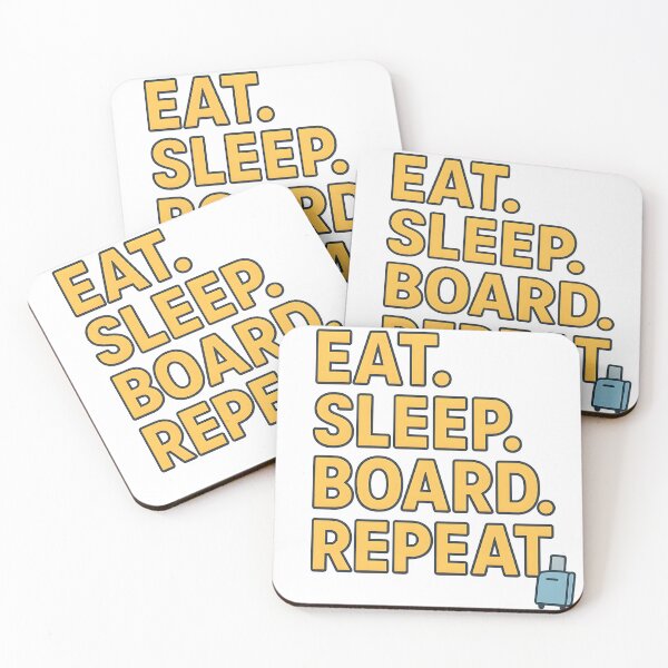 Item preview, Frequent Flyer Shirt – Eat Sleep Board Repeat Graphic designed and sold by ThePunnyTraveler.