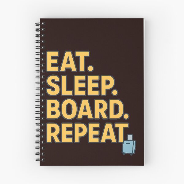 Item preview, Frequent Flyer Shirt – Eat Sleep Board Repeat Graphic designed and sold by ThePunnyTraveler.