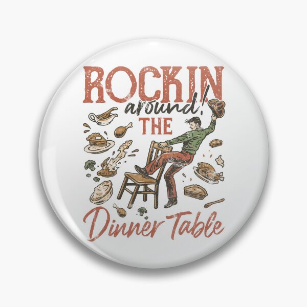 Item preview, Rockin’ Around the Dinner Table Tee – Vintage Western Thanksgiving Shirt designed and sold by TeeByDesignsCo®.