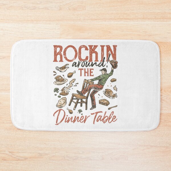 Item preview, Rockin’ Around the Dinner Table Tee – Vintage Western Thanksgiving Shirt designed and sold by TeeByDesignsCo®.