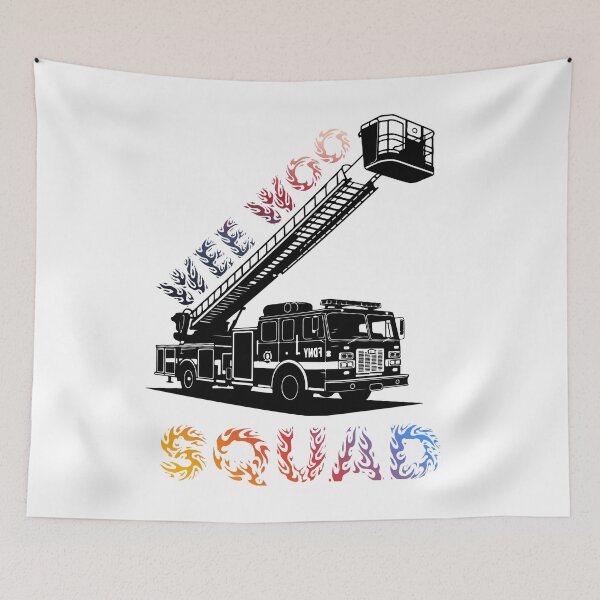 Item preview, Wee Woo Squad: Classic Fire Engine Illustration designed and sold by Doodle-Bloom.